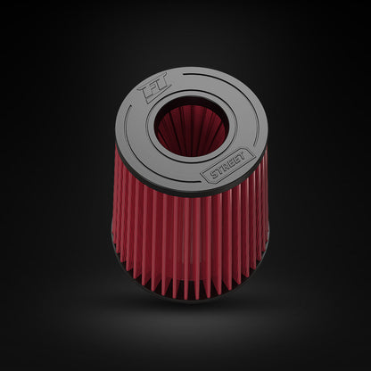 Filtro De Ar Cônico Fueltech Street Alta Performance 3pol e 200mm Duplo Fluxo Vermelho