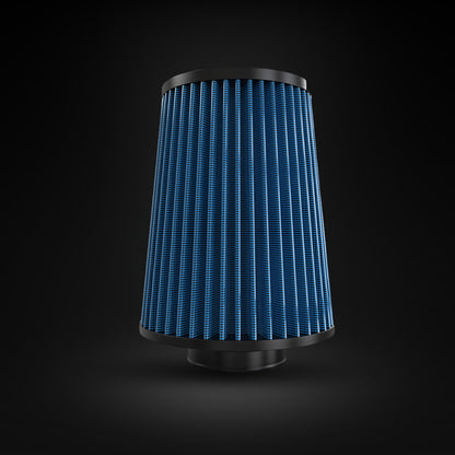 Filtro De Ar Cônico Fueltech Street Alta Performance 3pol e 220mm Duplo Fluxo Azul