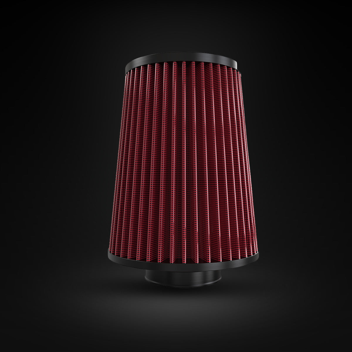 Filtro De Ar Cônico Fueltech Street Alta Performance 3pol e 220mm Duplo Fluxo Vermelho