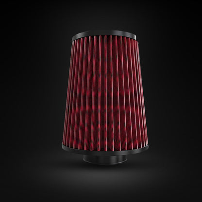 Filtro De Ar Cônico Fueltech Street Alta Performance 3pol e 220mm Duplo Fluxo Vermelho