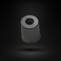 Filtro De Ar Cônico Fueltech Street Alta Performance 3pol e 220mm Duplo Fluxo Cinza