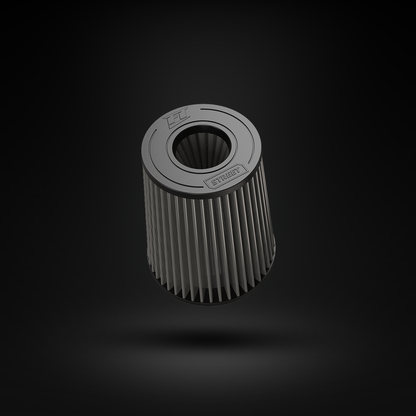 Filtro De Ar Cônico Fueltech Street Alta Performance 3pol e 220mm Duplo Fluxo Cinza