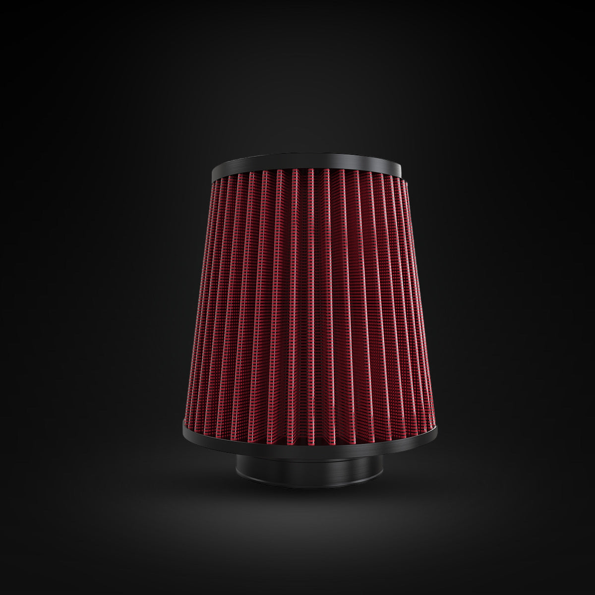 Filtro De Ar Cônico Fueltech Street Alta Performance 3,5pol e 180mm Duplo Fluxo Vermelho