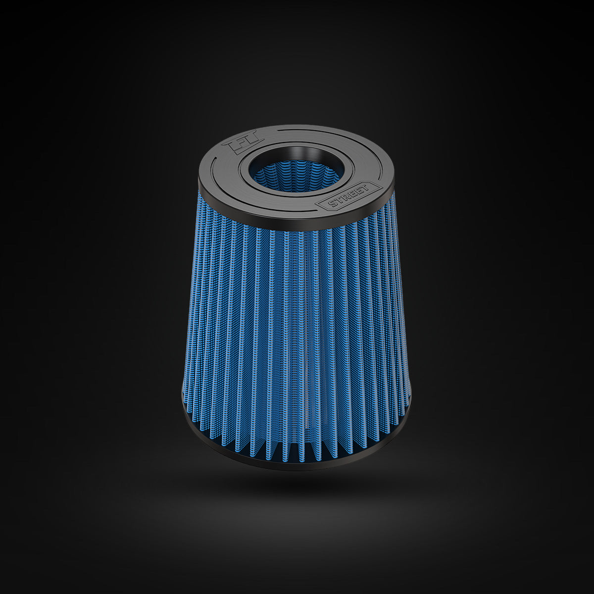 Filtro De Ar Cônico Fueltech Street Alta Performance 3,5pol e 200mm Duplo Fluxo Azul