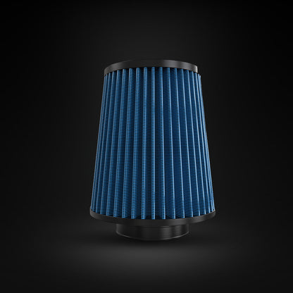 Filtro De Ar Cônico Fueltech Street Alta Performance 3,5pol e 200mm Duplo Fluxo Azul