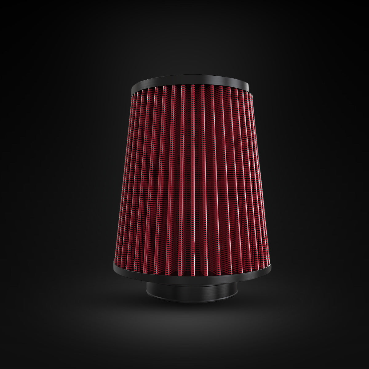 Filtro De Ar Cônico Fueltech Street Alta Performance 3,5pol e 200mm Duplo Fluxo Vermelho