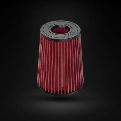 Filtro De Ar Cônico Fueltech Street Alta Performance 3,5pol e 220mm Duplo Fluxo Vermelho