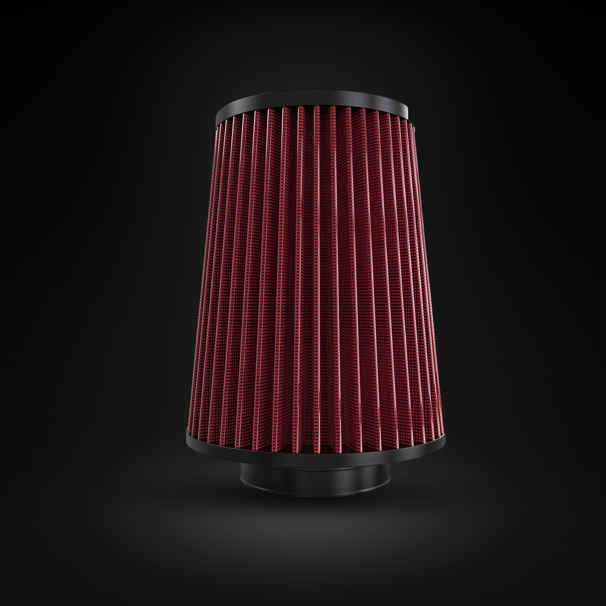 Filtro De Ar Cônico Fueltech Street Alta Performance 3,5pol e 220mm Duplo Fluxo Vermelho