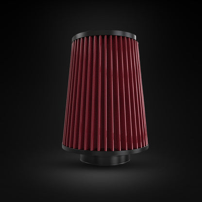 Filtro De Ar Cônico Fueltech Street Alta Performance 3,5pol e 220mm Duplo Fluxo Vermelho