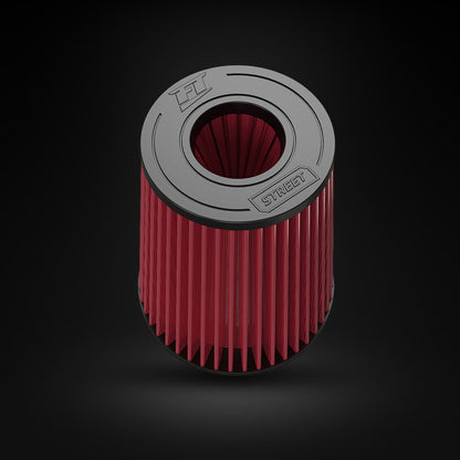 Filtro De Ar Cônico Fueltech Street Alta Performance 3,5pol e 220mm Duplo Fluxo Vermelho