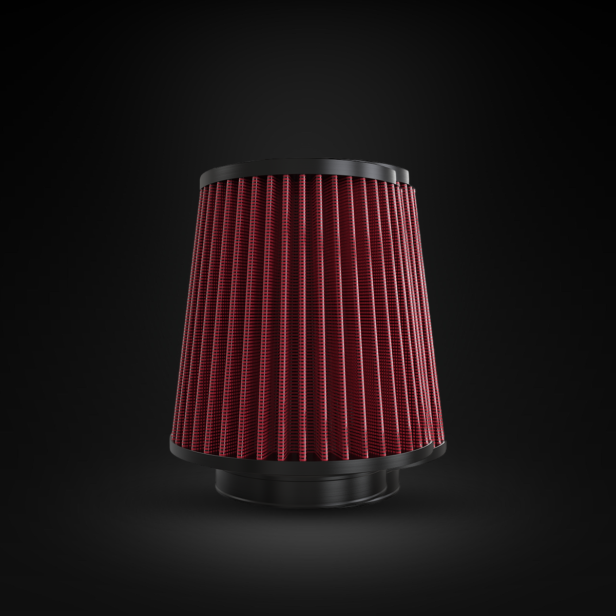 Filtro De Ar Cônico Fueltech Street Alta Performance 4pol e 180mm Duplo Fluxo Vermelho
