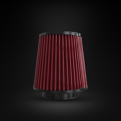 Filtro De Ar Cônico Fueltech Street Alta Performance 4pol e 180mm Duplo Fluxo Vermelho