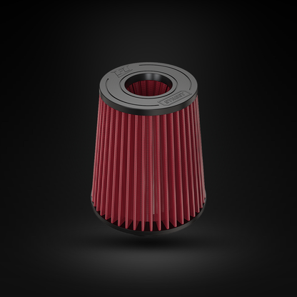 Filtro De Ar Cônico Fueltech Street Alta Performance 4pol e 200mm Duplo Fluxo Vermelho