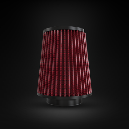 Filtro De Ar Cônico Fueltech Street Alta Performance 4pol e 200mm Duplo Fluxo Vermelho