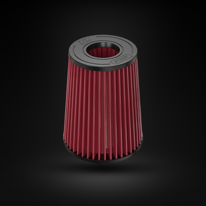 Filtro De Ar Cônico Fueltech Street Alta Performance 4pol e 220mm Duplo Fluxo Vermelho