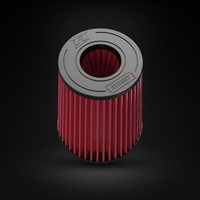 Filtro De Ar Cônico Fueltech Street Alta Performance 4pol e 220mm Duplo Fluxo Vermelho