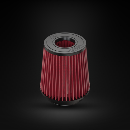 Filtro De Ar Cônico Fueltech Street Alta Performance 5pol e 180mm Duplo Fluxo Vermelho