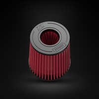 Filtro De Ar Cônico Fueltech Street Alta Performance 5pol e 180mm Duplo Fluxo Vermelho