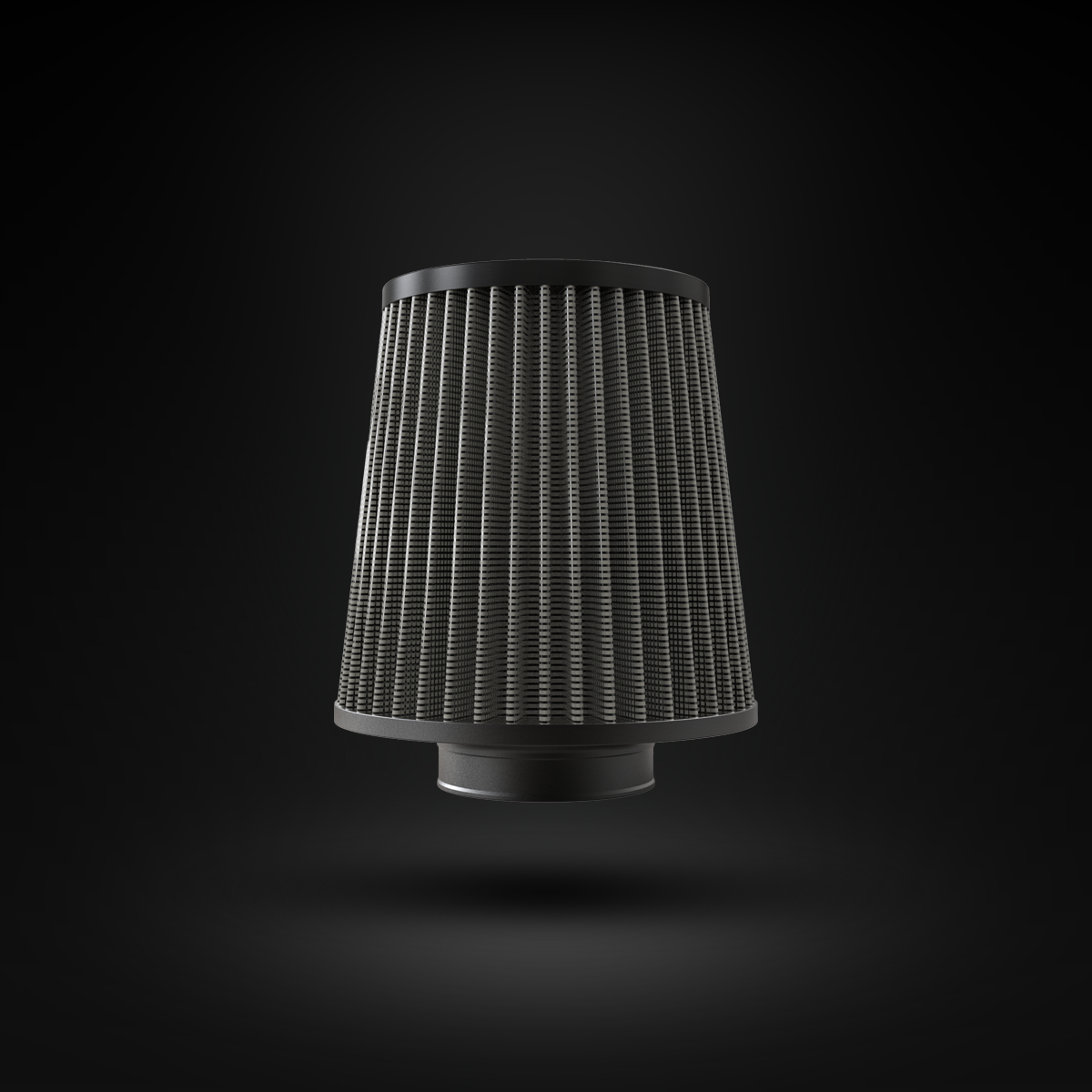 Filtro De Ar Cônico Fueltech Street Alta Performance 3pol e 180mm Duplo Fluxo Cinza