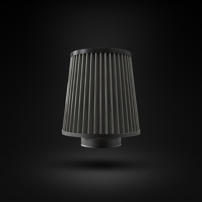 Filtro De Ar Cônico Fueltech Street Alta Performance 3pol e 180mm Duplo Fluxo Cinza