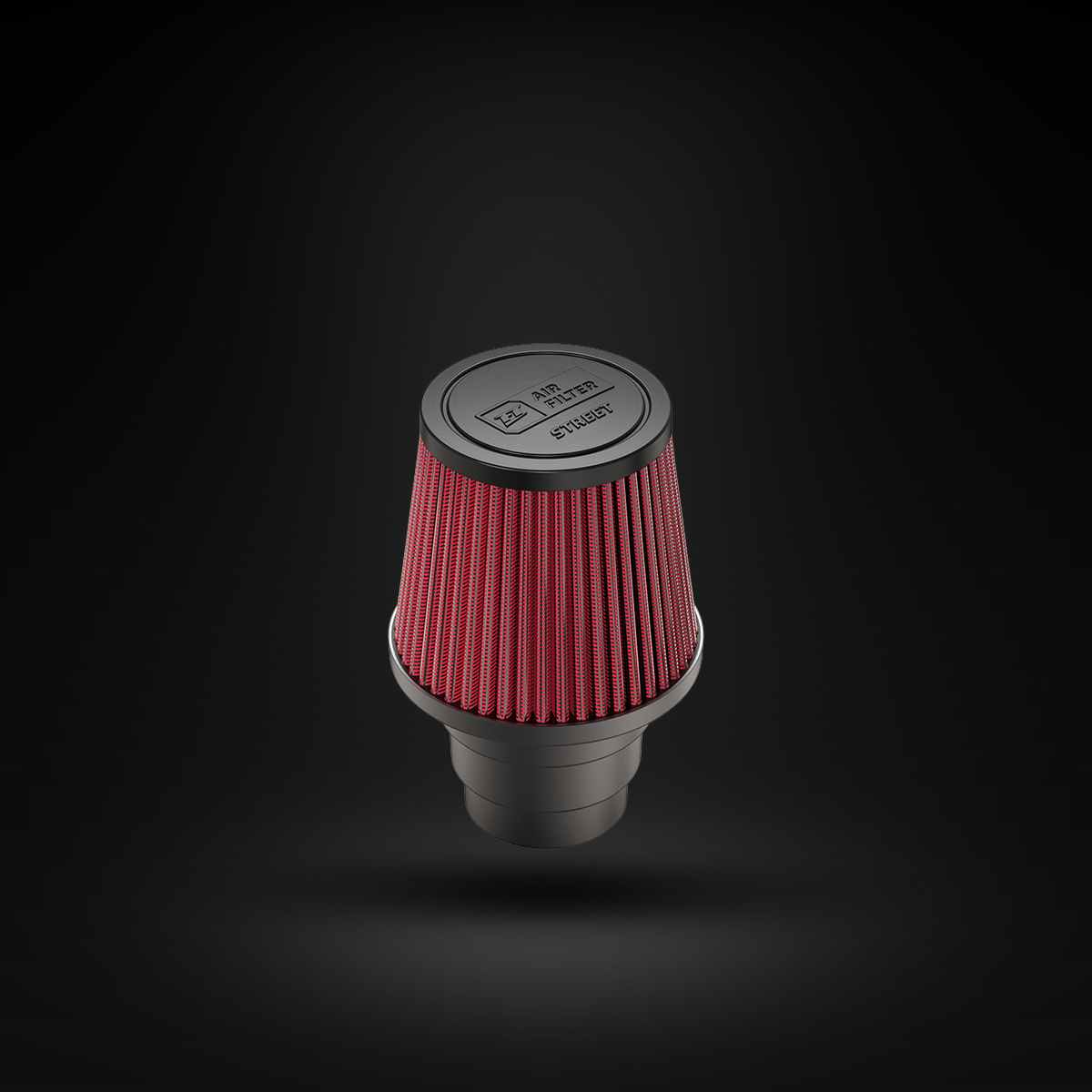 Filtro De Ar Cônico Fueltech Street Multi Mono Fluxo 100mm Vermelho