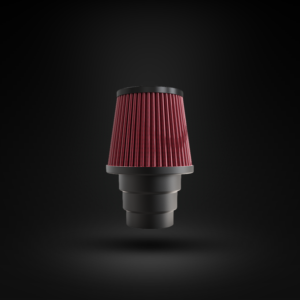 Filtro De Ar Cônico Fueltech Street Multi Mono Fluxo 100mm Vermelho