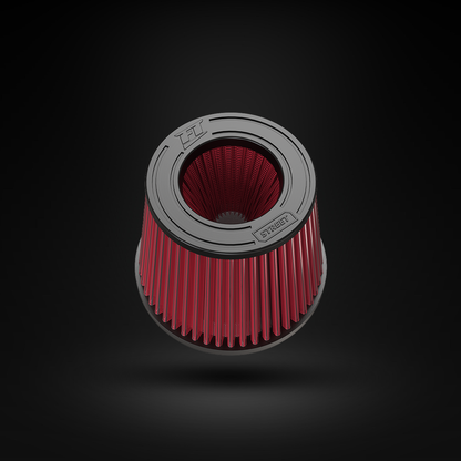 Filtro De Ar Cônico Fueltech Street Multi Duplo Fluxo 120mm Vermelho