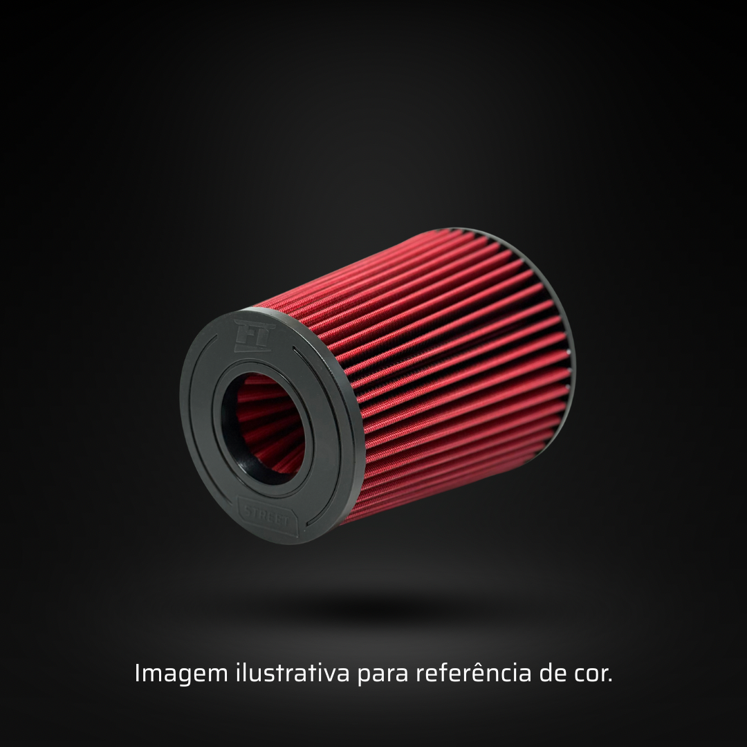 Filtro De Ar Cônico Fueltech Street Multi Duplo Fluxo 150mm Vermelho